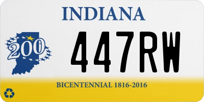 IN license plate 447RW