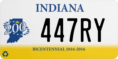 IN license plate 447RY