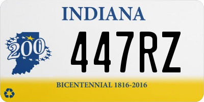 IN license plate 447RZ