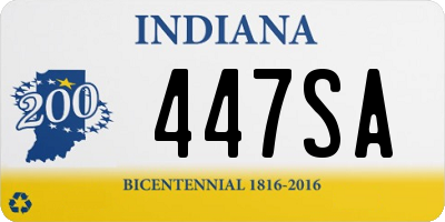 IN license plate 447SA