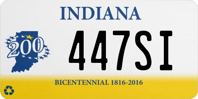 IN license plate 447SI