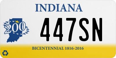 IN license plate 447SN