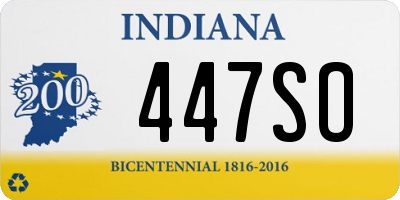 IN license plate 447SO