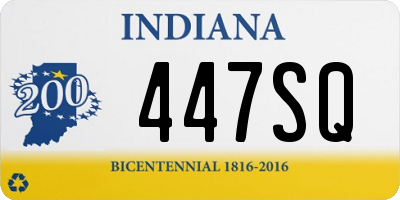 IN license plate 447SQ