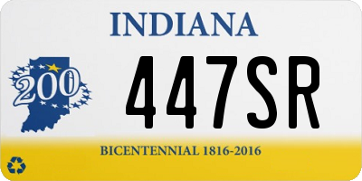 IN license plate 447SR
