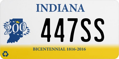 IN license plate 447SS