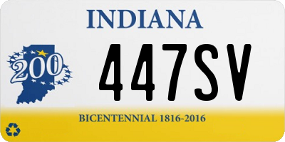 IN license plate 447SV