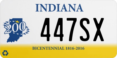 IN license plate 447SX