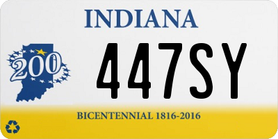 IN license plate 447SY