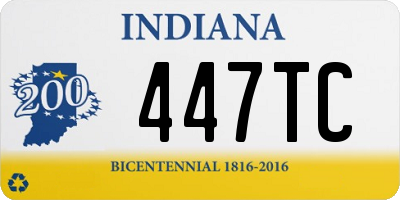 IN license plate 447TC