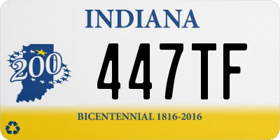 IN license plate 447TF