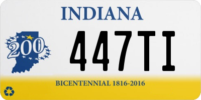 IN license plate 447TI