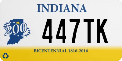 IN license plate 447TK