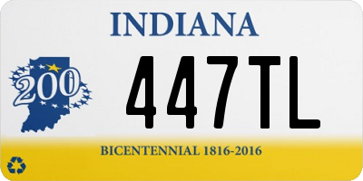 IN license plate 447TL