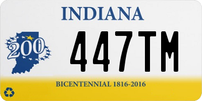 IN license plate 447TM