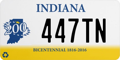 IN license plate 447TN