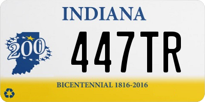 IN license plate 447TR