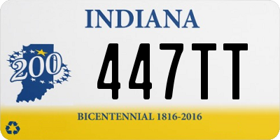 IN license plate 447TT