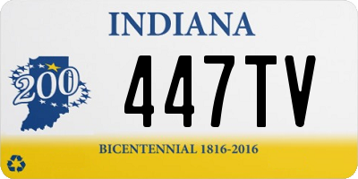 IN license plate 447TV