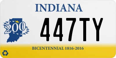 IN license plate 447TY