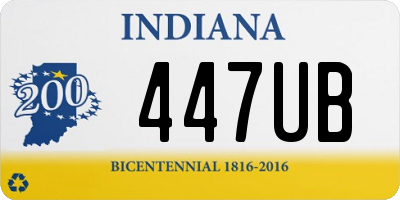 IN license plate 447UB