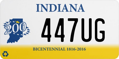 IN license plate 447UG