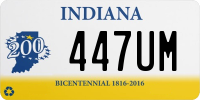 IN license plate 447UM