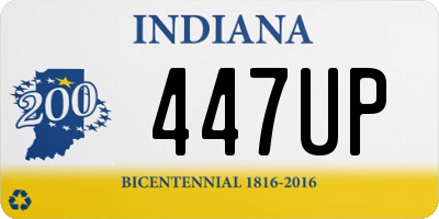 IN license plate 447UP