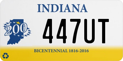 IN license plate 447UT