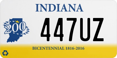 IN license plate 447UZ