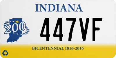 IN license plate 447VF