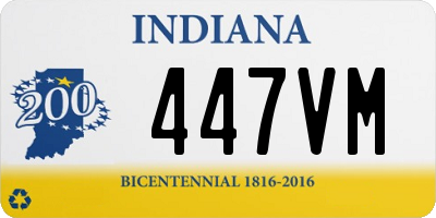 IN license plate 447VM