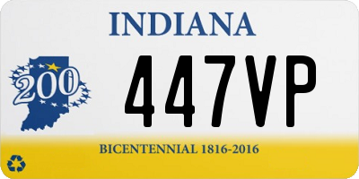 IN license plate 447VP