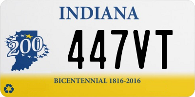 IN license plate 447VT