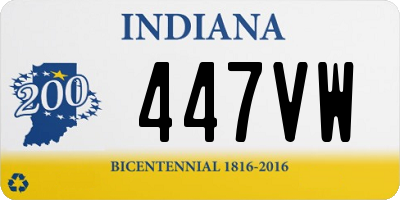 IN license plate 447VW