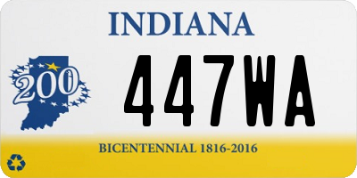 IN license plate 447WA