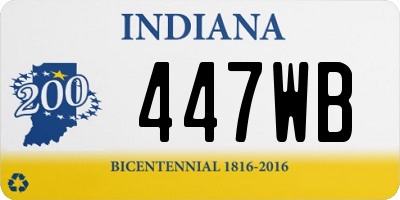 IN license plate 447WB