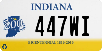 IN license plate 447WI