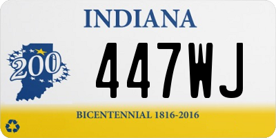 IN license plate 447WJ