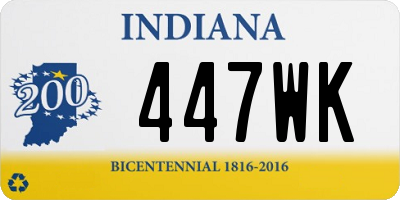 IN license plate 447WK