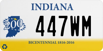 IN license plate 447WM