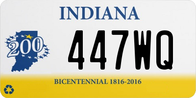 IN license plate 447WQ