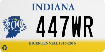 IN license plate 447WR