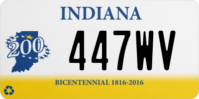 IN license plate 447WV