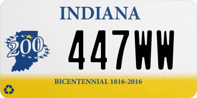 IN license plate 447WW