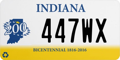 IN license plate 447WX