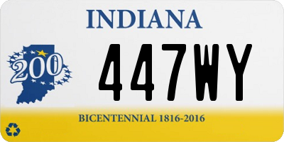 IN license plate 447WY