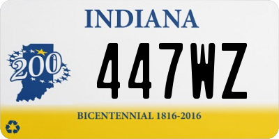 IN license plate 447WZ