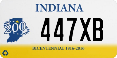 IN license plate 447XB