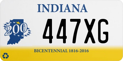 IN license plate 447XG